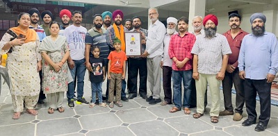 ਅਮਨਦੀਪ ਸਿੰਘ ਸਿਆਣ ਨੂੰ ਰਾਮਗੜ੍ਹੀਆ ਅਕਾਲ ਜਥੇਬੰਦੀ ਜਿਲ੍ਹਾ ਮੋਹਾਲੀ ਦਾ ਪ੍ਰਧਾਨ ਥਾਂਪਿਆ.