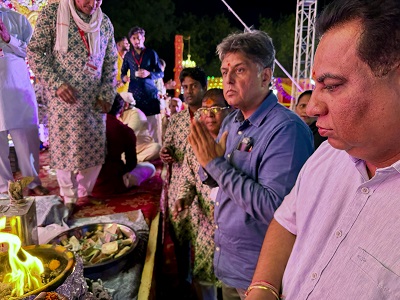 श्री बालाजी एवं श्री श्याम जी के संकीर्तन महा उत्सव में नतमस्तक हुए सांसद मनीष तिवारी