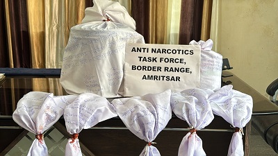 Punjab Police arrests drug smuggler linked to Pakistan-based smuggler; 3 kg heroin, two pistols recovered
