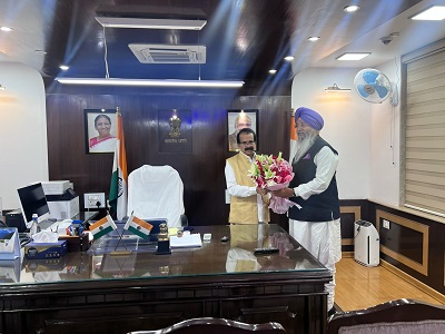 ਕੌਮੀ ਘੱਟ ਗਿਣਤੀ ਕਮਿਸ਼ਨ ਦੇ ਚੇਅਰਮੈਨ ਸਰਦਾਰ ਇਕਬਾਲ ਸਿੰਘ ਲਾਲਪੁਰਾ ਦੀ ਕੇਂਦਰੀ ਮੰਤਰੀ ਜਾਰਜ ਕੁਰਿਅਨ ਨਾਲ ਮੁਲਾਕਾਤ