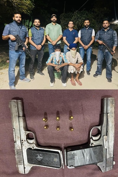 TWO ASSOCIATES OF GANGSTER ARSH DALLA HELD IN FARIDKOT; TWO PISTOLS RECOVERED