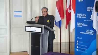 CEC Gyanesh Kumar holds bilateral meetings with Heads of Election Management Bodies on the sidelines of the International IDEA conference in Stockholm, Sweden